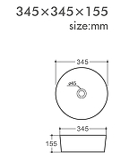 Раковина-чаша Orange 35 B07-345W Белая глянцевая-8