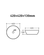 Раковина-чаша Orange 42 B07-420W Белая глянцевая-8