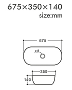 Раковина накладная Orange 68 B07-675W Белая глянцевая-9