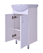Тумба с раковиной Orange Лайт 45 LA-45TUW+RA Белый глянец-6