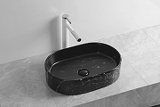 Раковина-чаша Ceruttispa 50 CR0055B MMB2 СТ9541 Черный матовый мрамор-1