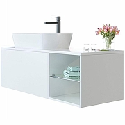 Тумба c раковиной SanVit Оскар 100 L koskar100L подвесная Белая-2