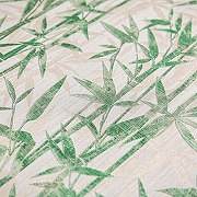 Обои Kerama Marazzi Bamboo KM5003 Винил на флизелине (1,06*10,05) Бежевый/Зеленый, Листья