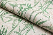 Обои Kerama Marazzi Bamboo KM5003 Винил на флизелине (1,06*10,05) Бежевый/Зеленый, Листья-1