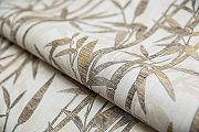 Обои Kerama Marazzi Bamboo KM5002 Винил на флизелине (1,06*10,05) Бежевый/Коричневый, Листья-2