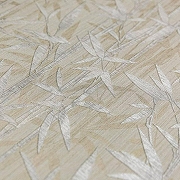 Обои Kerama Marazzi Bamboo KM5004 Винил на флизелине (1,06*10,05) Серый/Бежевый, Листья