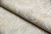 Обои Kerama Marazzi Bamboo KM5004 Винил на флизелине (1,06*10,05) Серый/Бежевый, Листья-2