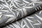 Обои Kerama Marazzi Bamboo KM5005 Винил на флизелине (1,06*10,05) Серый, Листья-1
