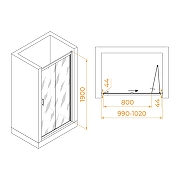 Душевая дверь RGW Passage PA-21 100 06082110-11 профиль Хром стекло прозрачное-5