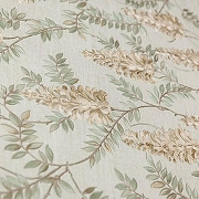 Обои Kerama Marazzi Eden KM5803 Винил на флизелине (1,06*10,05) Зеленый/Бежевый/Серый, Цветы/Листья