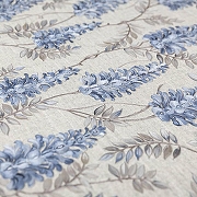 Обои Kerama Marazzi Eden KM5804 Винил на флизелине (1,06*10,05) Серый/Синий, Цветы/Листья