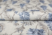 Обои Kerama Marazzi Eden KM5804 Винил на флизелине (1,06*10,05) Серый/Синий, Цветы/Листья-1
