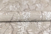 Обои Kerama Marazzi Eden KM5805 Винил на флизелине (1,06*10,05) Серый/Бежевый, Цветы/Листья-1