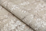 Обои Kerama Marazzi Eden KM5805 Винил на флизелине (1,06*10,05) Серый/Бежевый, Цветы/Листья-2