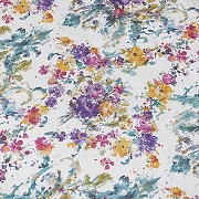 Обои Kerama Marazzi Eden KM5813 Винил на флизелине (1,06*10,05) Белый/Разноцветный, Дамаск/Цветы