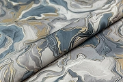 Обои Kerama Marazzi Galatea KM7605 Винил на флизелине (1,06*10,05) Синий/Серый, Мрамор-2