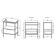 Тумба под раковину Sanflor Лорд 70 С22586 Белая матовая Черная-4
