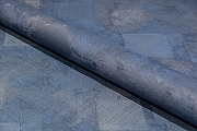 Обои Kerama Marazzi Vintage KM7107 Винил на флизелине (1,06*10,05) Синий, Штукатурка/Ромб-3