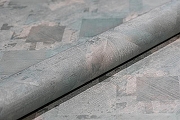 Обои Kerama Marazzi Vintage KM7105 Винил на флизелине (1,06*10,05) Зеленый, Штукатурка/Ромб-2