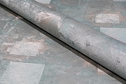 Обои Kerama Marazzi Vintage KM7105 Винил на флизелине (1,06*10,05) Зеленый, Штукатурка/Ромб-3