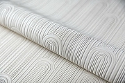 Обои Kerama Marazzi Arche KM5304 Винил на флизелине (1,06*10,05) Серый, Линии/Абстракция-1