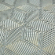 Обои Kerama Marazzi Geometry KM5102 Винил на флизелине (1,06*10,05) Серый/Голубой/Золото, Геометрия/Ромб