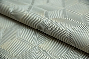 Обои Kerama Marazzi Geometry KM5102 Винил на флизелине (1,06*10,05) Серый/Голубой/Золото, Геометрия/Ромб-2