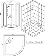 Душевая кабина Esbano ESB-80CR 80x80 ESKBB80CR без гидромассажа-17