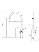 Смеситель для кухни Orange Boni M15-001cr Хром-5