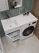 Тумба с раковиной Orange Kandy 110 L OPKD-110TUW+RAL Белый глянец-1