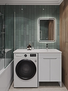 Тумба с раковиной Orange Kandy 120 R OPKD-120TUW+RAR Белый глянец-3