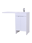 Тумба с раковиной Orange Kandy 120 R OPKD-120TUW+RAR Белый глянец-5