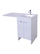 Тумба с раковиной Orange Kandy 120 R OPKD-120TUW+RAR Белый глянец-6