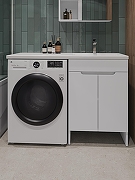 Тумба с раковиной Orange Kandy 120 R OPKD-120TUW+RAR Белый глянец-5