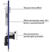 Унитаз с инсталляцией Berges Novum L1 043320 с сиденьем Микролифт и Белой клавишей смыва-7