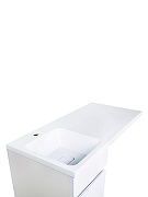 Тумба с раковиной Orange Sistema 100 L STK-40TUW+RAL с бельевой корзиной Белая-6