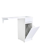 Тумба с раковиной Orange Sistema 100 R STK-40TUW+RAR с бельевой корзиной Белая-6