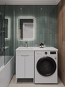 Тумба с раковиной Orange Sistema 110 L STD-110TUW+RAL Белая-6