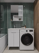 Тумба с раковиной Orange Sistema 110 L STD-110TUW+RAL Белая-9