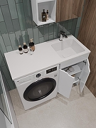 Тумба с раковиной Orange Sistema 110 R STD-110TUW+RAR Белая-4