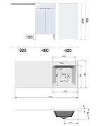 Тумба с раковиной Orange Sistema 110 R STD-110TUW+RAR Белая-11