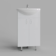 Тумба с раковиной Orange Лайт 50 LA-50TUW+RA Белая-3