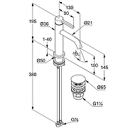 Смеситель для раковины Kludi Nova Fonte Pura 202890515 Хром-5