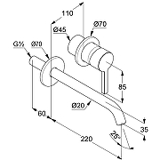 Смеситель для раковины Kludi Nova Fonte Pura 202453915 Черный матовый-1
