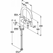 Смеситель для раковины Kludi Bozz 380285376 Белый матовый-1