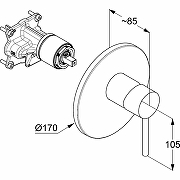 Смеситель для душа Kludi Bozz 386555376 Белый матовый-1