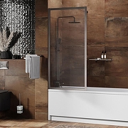 Шторка на ванну WasserKRAFT Abens 80 20W01-80 BN Fixed WasserSchutz профиль Никель стекло прозрачное-6