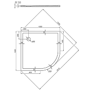 Душевой поддон из искусственного камня Aquaton Калифорния М 100x100 1A740136CA010 Белый-4