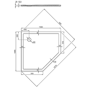 Душевой поддон из искусственного камня Aquaton Калифорния М 100x100 1A739836CA010 Белый-4