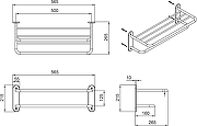 Полка для полотенец Fixsen Hotel FX-31015A Хром-3